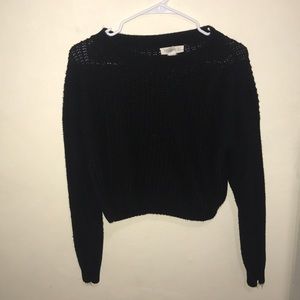 cropped black sweater